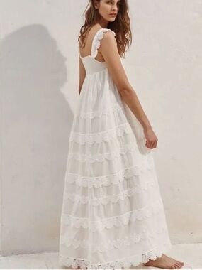 Waimari Las Acacias Dress Cotton Lace trim Resortwear NWT M